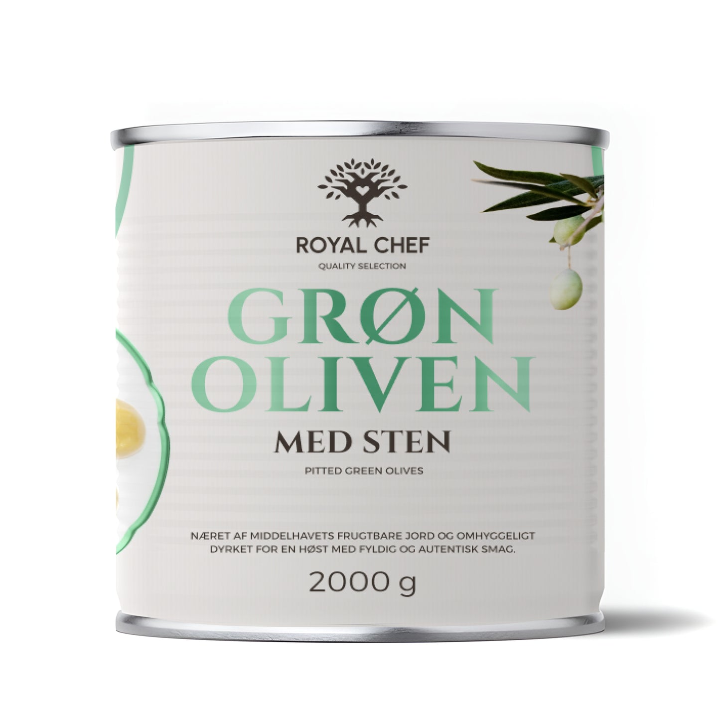 Grøn Oliven med sten